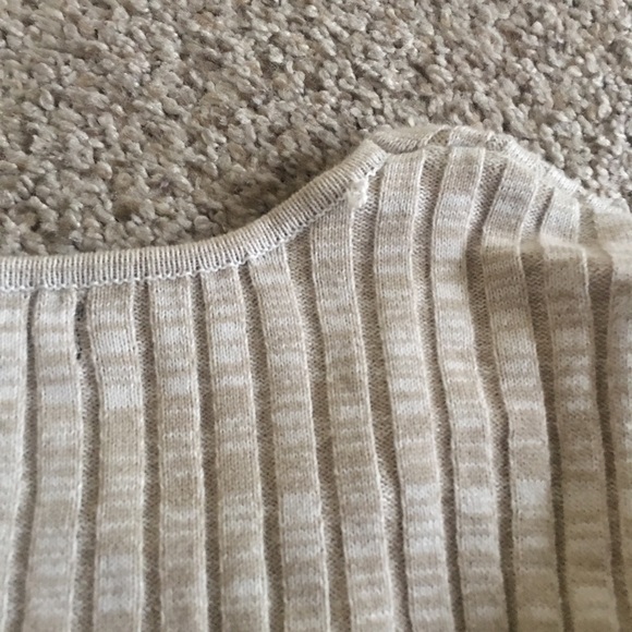 Forever 21 Womens Tan and White Long Sleeve Dress Size S - Picture 12 of 16